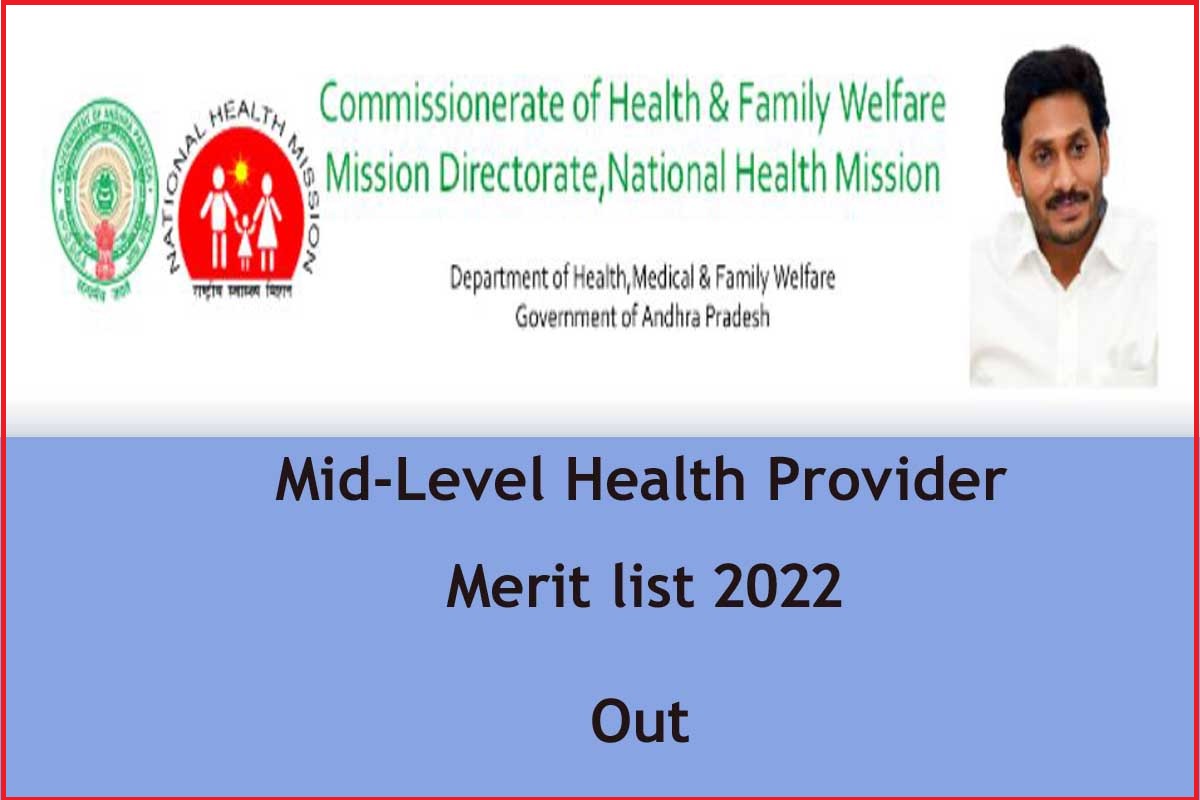 Apnhm Cfw Mlhp Merit List 2022(Out) Download Selection List Pdf Here