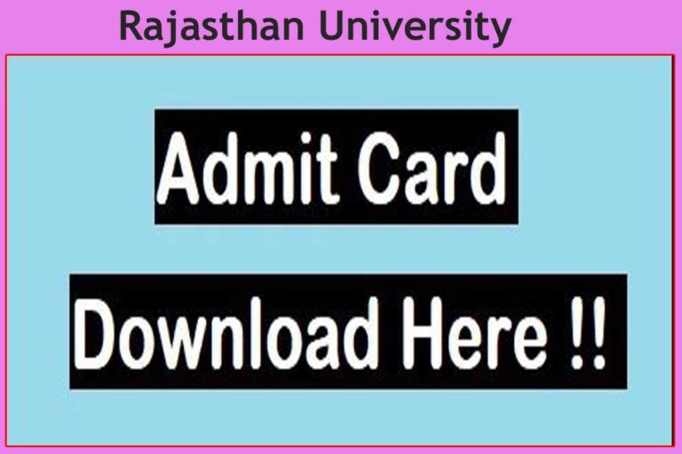 Rajasthan Unversity Admit Card 2022 Download BA, BSc, B.Com Hall Ticket Here