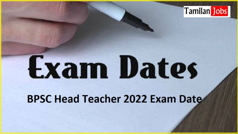 BPSC Head Teacher 2022 Exam Date