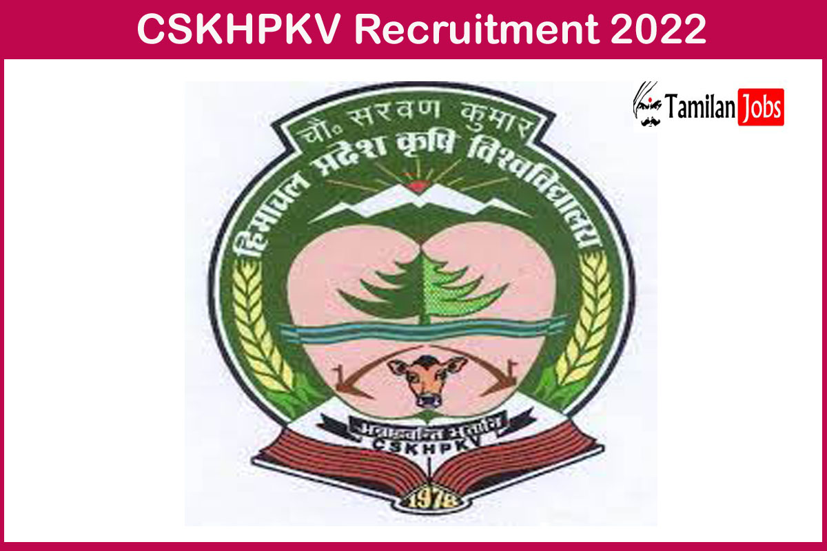 CSKHPKV Recruitment 2022