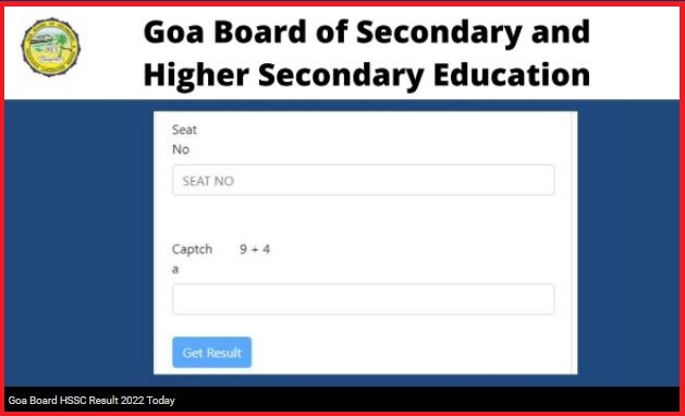 Goa Board SHSE Result 2022 Check GBSHSE Result Score @ gbshse.info