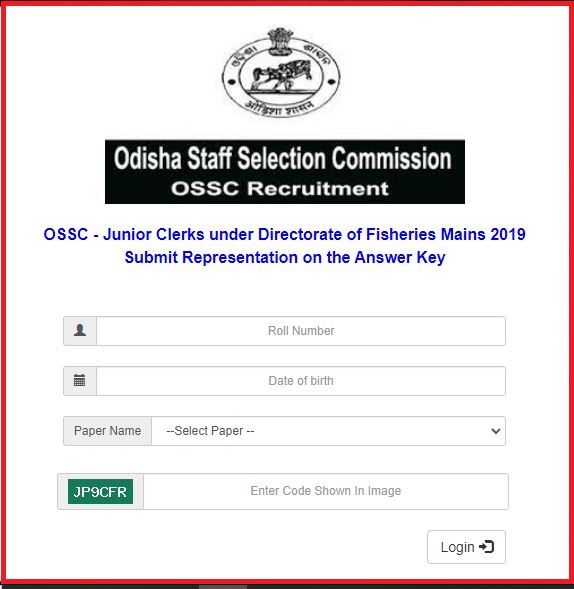 OSSC Junior Clerk Answer Key 2022 Out Check Answers Here @ 	ossc.gov.in