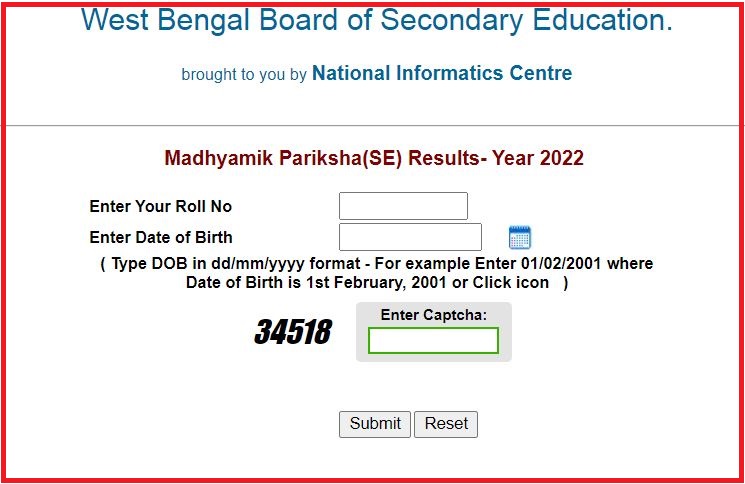 WBBSE Madhyamik Result 2022 (Out) Check West Bengal 10th class Result @ wbresults.nic.in