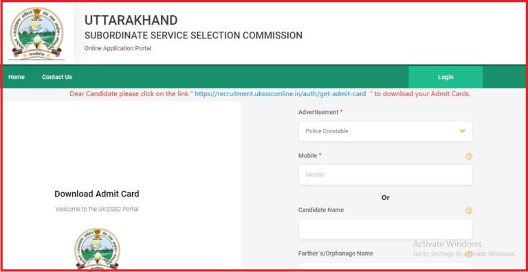 UKSSSC Police Constable PET Admit Card 2022 Out Check PET Dates Here