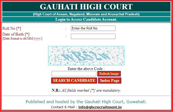 Gauhati High Court LDA, Copyist Admit Card 2022 Out Download Here