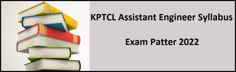 KPTCL Assistant Engineer Syllabus 2022 & AE Exam Pattern Check Here