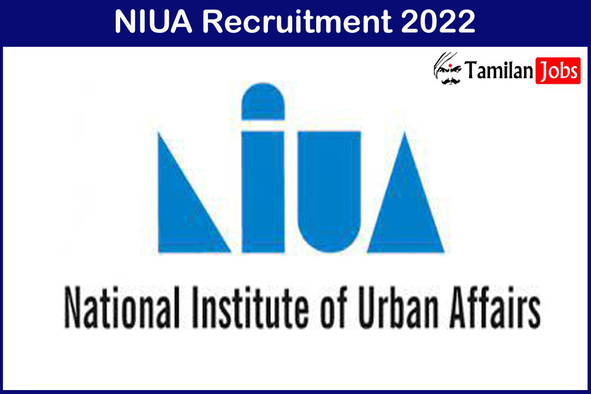 NIUA Recruitment 2022