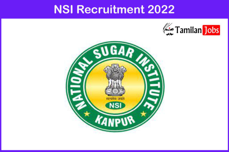 NSI  Recruitment 2022 Out – Various Consultant Posts
