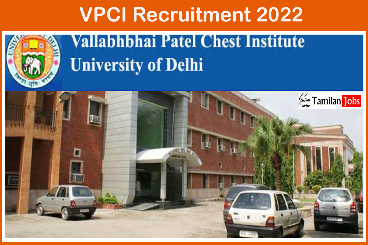 VPCI Recruitment 2022