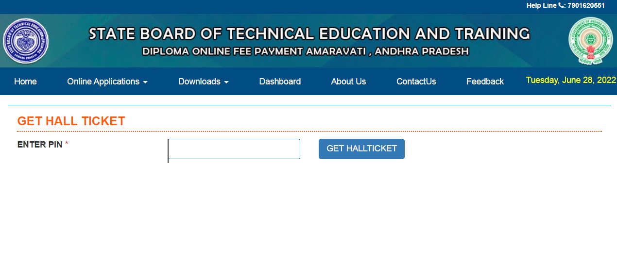 AP Diploma ER91 1st Year Hall Ticket 2022