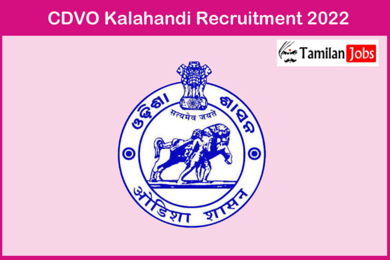 CDVO Kalahandi Recruitment 2022