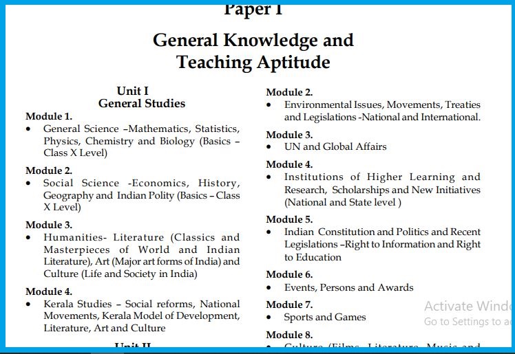 Kerala SET Syllabus 2023: Check Exam Pattern (Paper 1, 2) Here