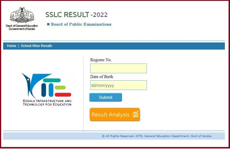 Kerala SSLC Result 2022 Out Check DHSE Kerala 10th Result Here
