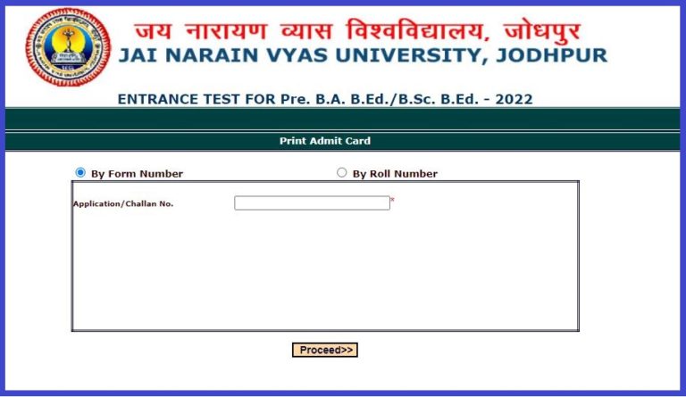 Rajasthan PTET Admit Card 2022 Released Check Out Pre Teacher Education Test Date @ ptetraj2022.com