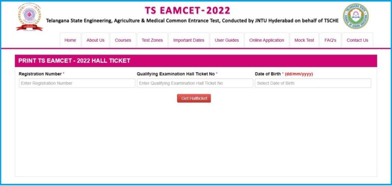 TS EAMCET Hall Ticket 2022 Out Download Manabadi Admit Card @ eamcet.tsche.ac.in