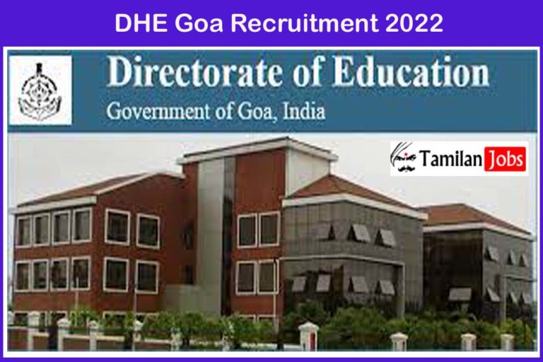 DHE Goa Recruitment 2022
