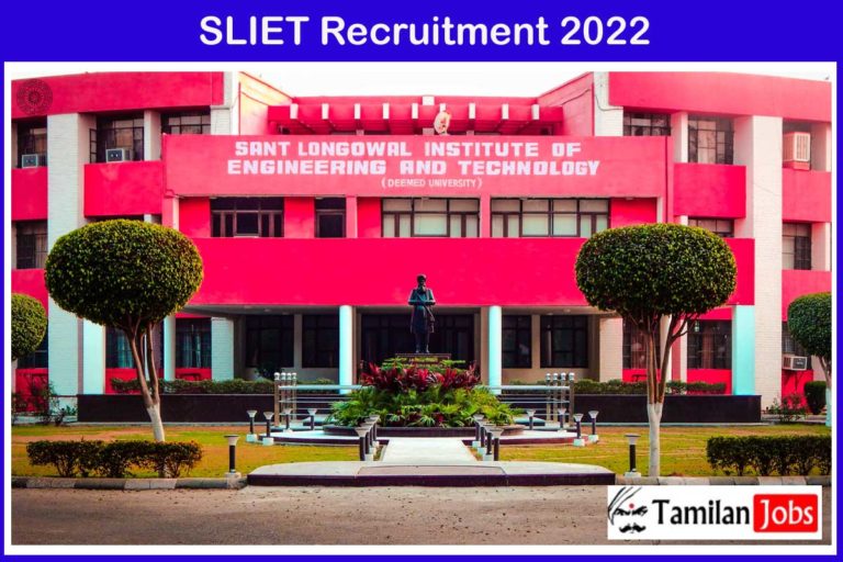 SLIET Recruitment 2022