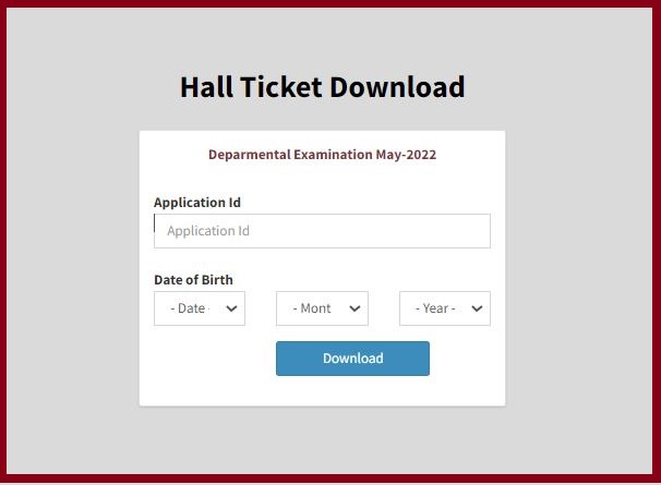 TNPSC Departmental Exam Hall Ticket 2022