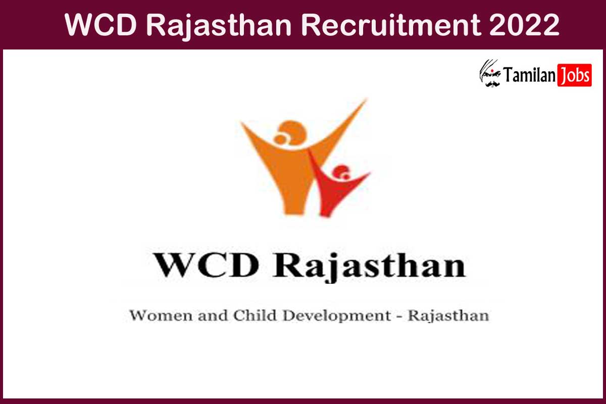 WCD Rajasthan Recruitment 2022