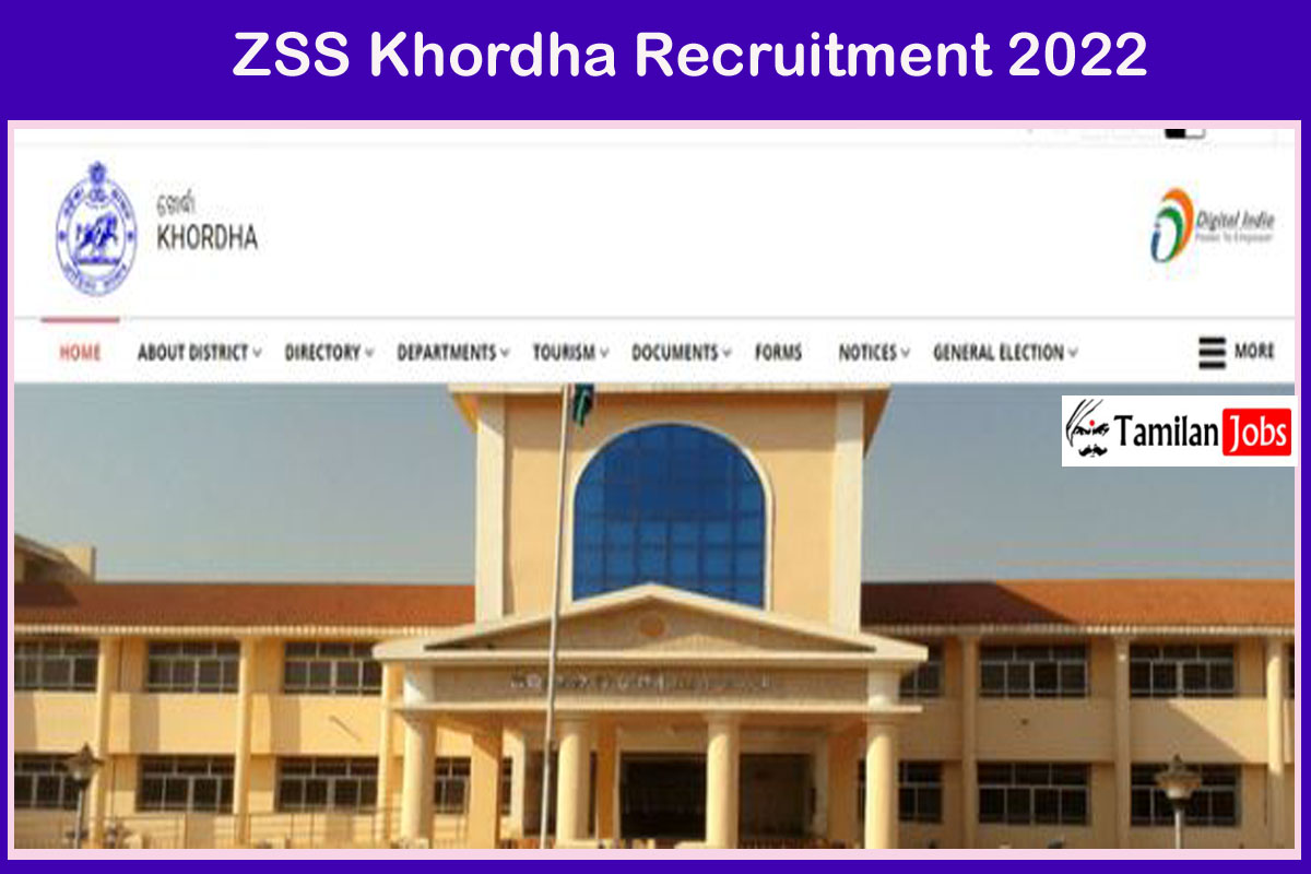 ZSS Khordha Recruitment 2022