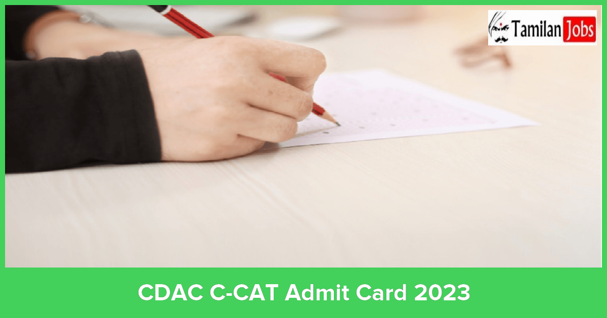 CDAC C-CAT Admit Card 2023