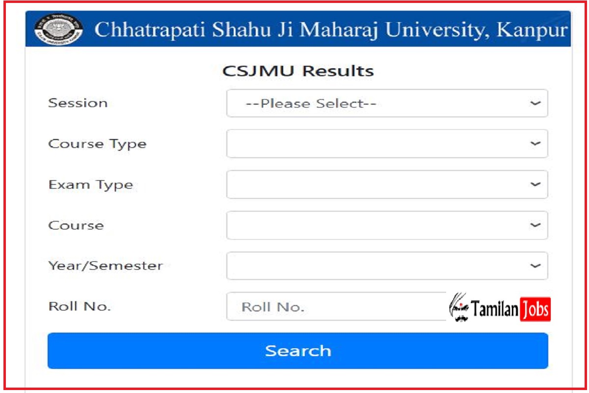 CSJMU First Sem Result