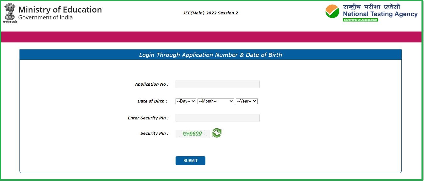 Jee Mains Admit Card 2022 Declared Download @ Jeemain.nta.nic.in