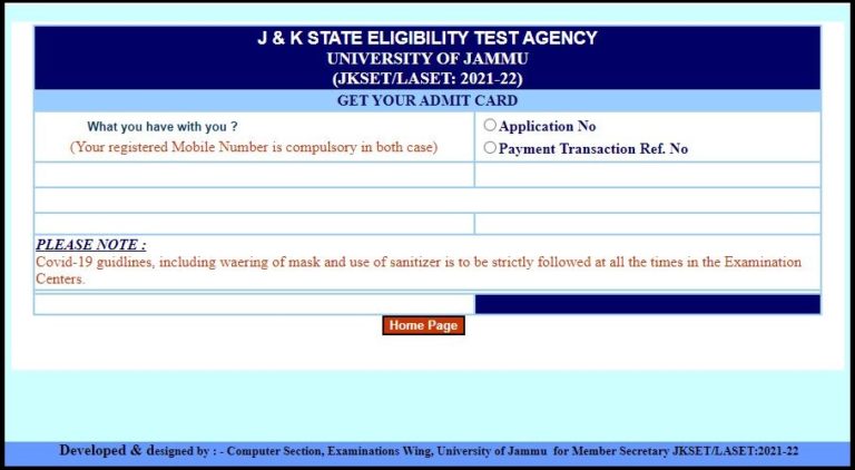 JK SET Admit Card 2022 Released Check Jammu State Eligibility Test Date Here