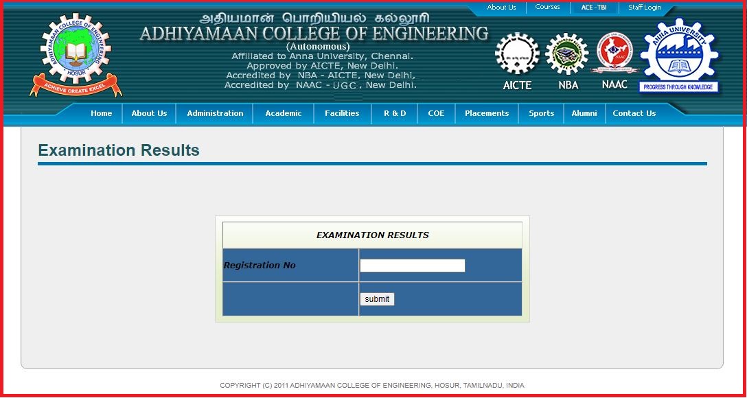 Adhiyamaan College Result 2022 Released Check Ace Results Here @ Adhiyamaan.ac.in
