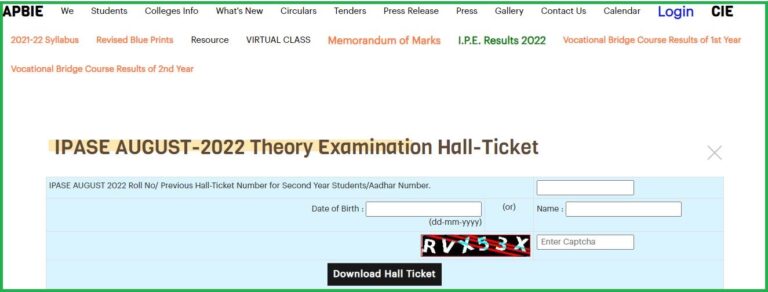 AP Inter Supplementary Hall Ticket 2022 Revealed Check Exam Dates Here @ bie.ap.gov.in
