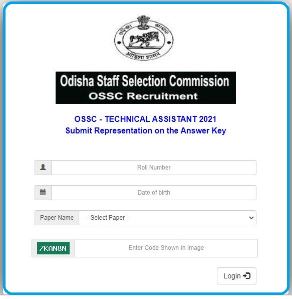 OSSC Technical Assistant Main Answer Key 2022 Declared Check Objection Last Date Here