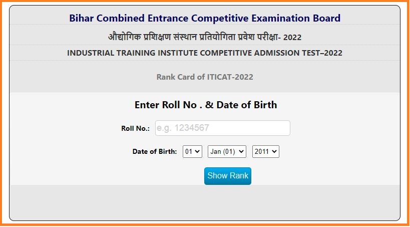 Bihar Iticat Result 2022 Announced Login To Check Bceceb Iticat Rank &Amp; Results