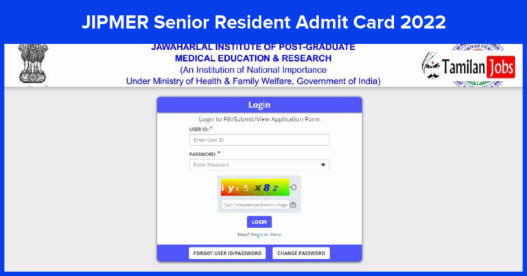JIPMER Senior Resident Admit Card 2022 (Revealed) Check Exam Date Here