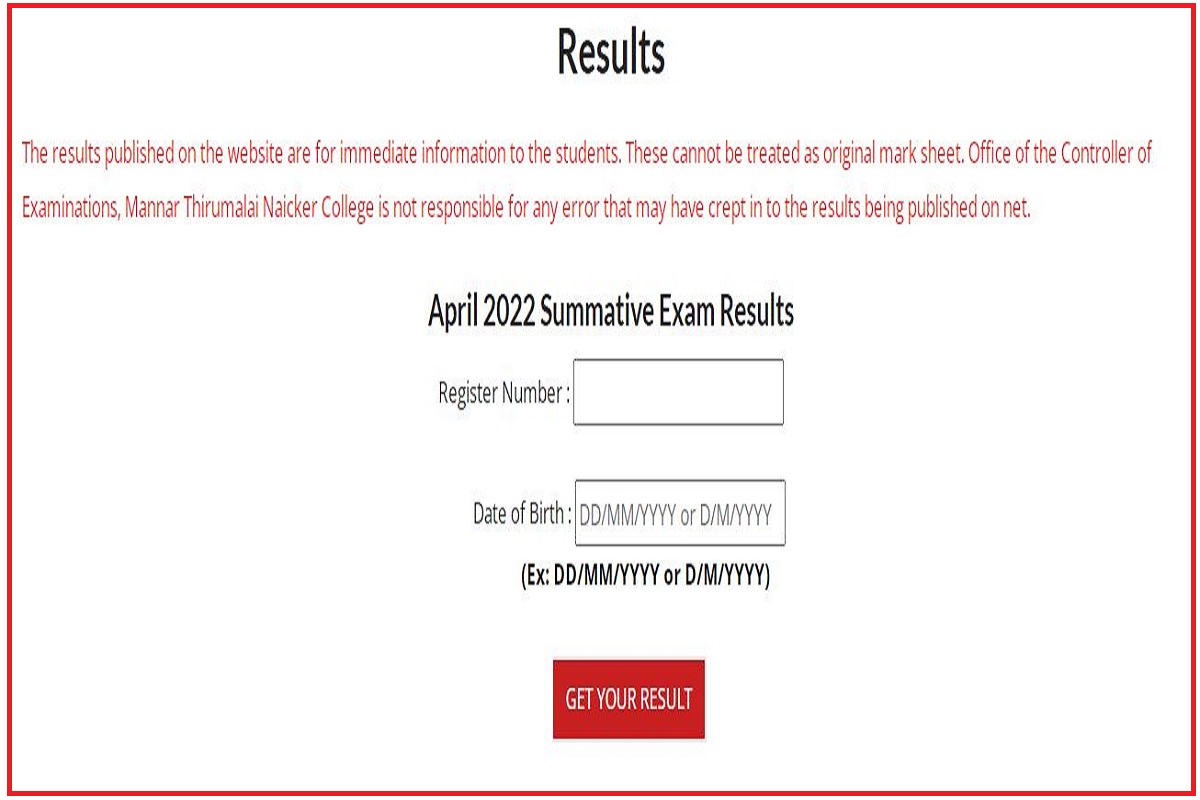 Mannar College Result April 2021-2022