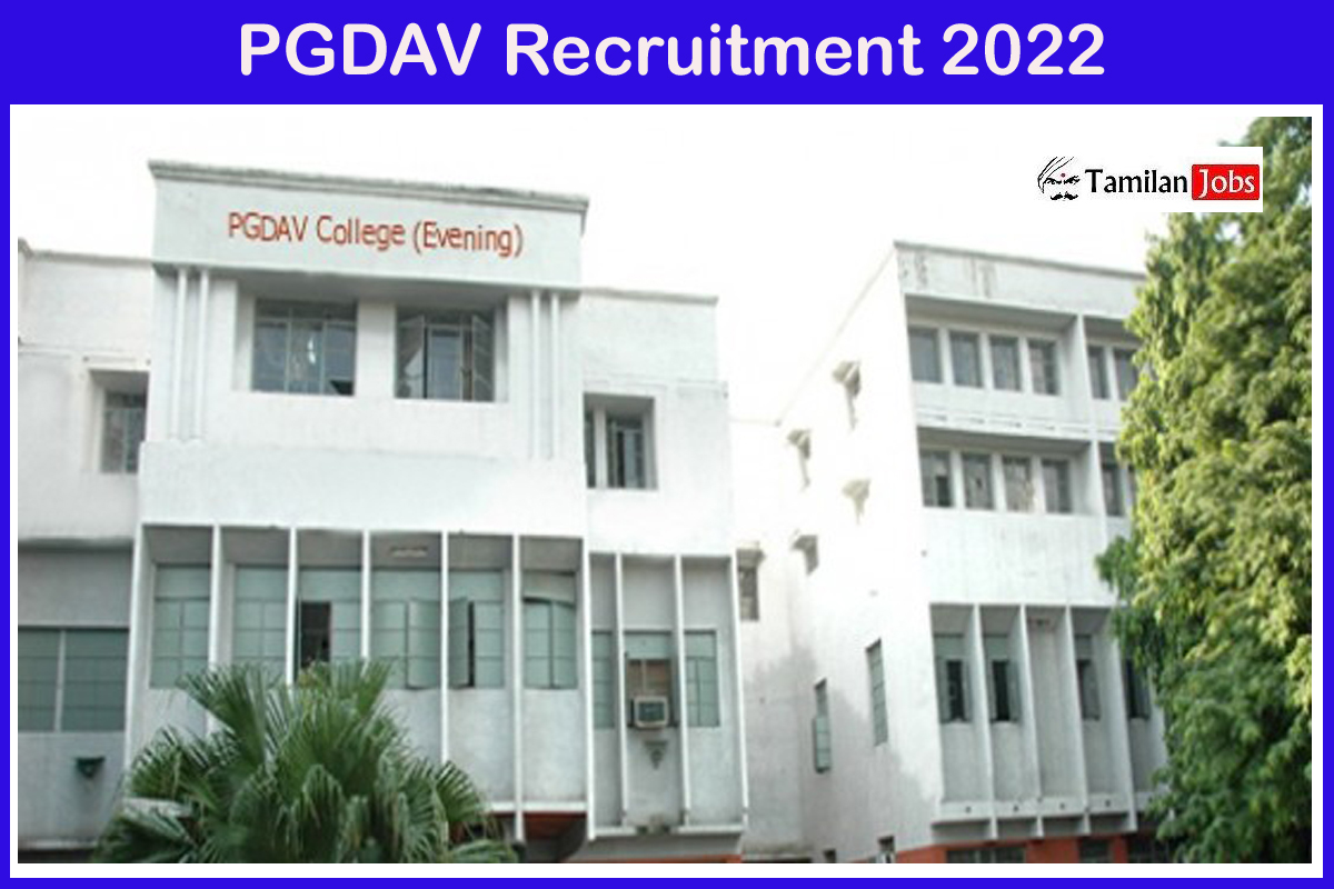 Pgdav Recruitment 2022