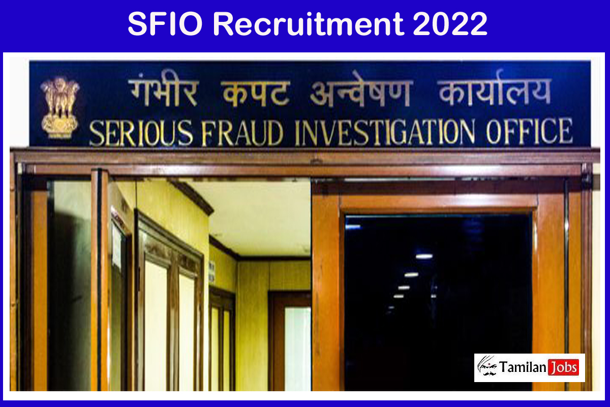 SFIO Recruitment 2022