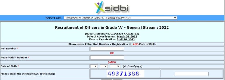 SIDBI Grade A Exam 2022 Result