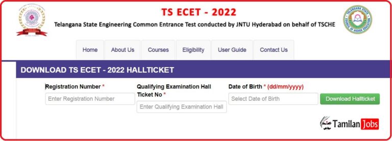 TS ECET Hall Ticket 2022