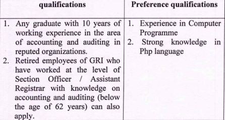 Gri Dindigul Recruitment 2022 Out - Direct Interview For Various Hostel Manager Jobs