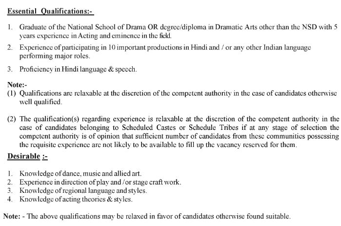 Nsd Recruitment 2022 Out - Various Theatre Artist Jobs, Salary Rs.50,000/- To Rs.55,000/- Pm