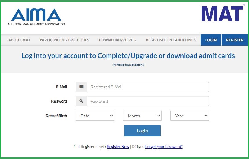 AIMA MAT IBT Admit Card 2022