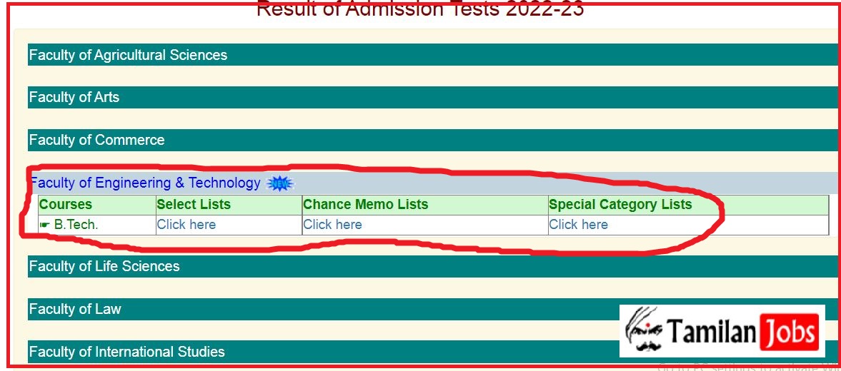 Amu Engineering Entrance Exam Result 2022