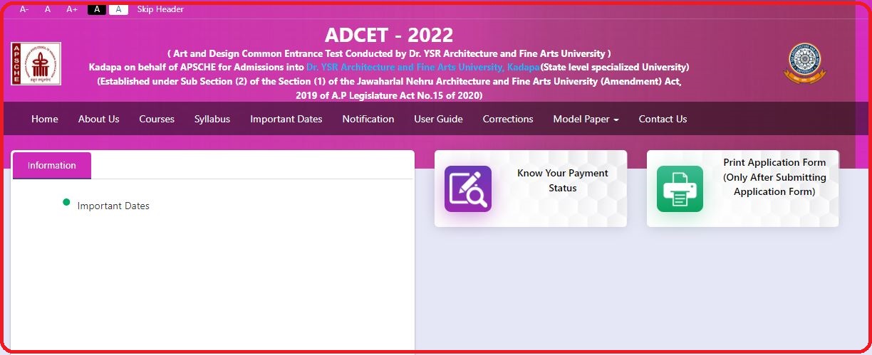 AP ADCET Hall Ticket 2022