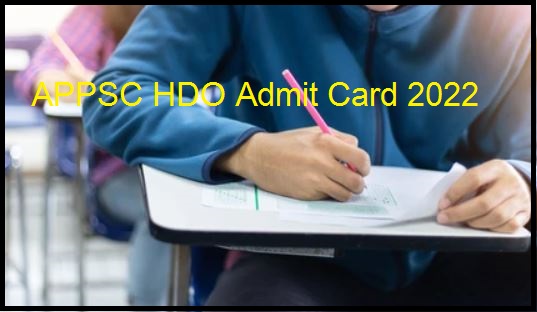 APPSC HDO Admit Card 2022