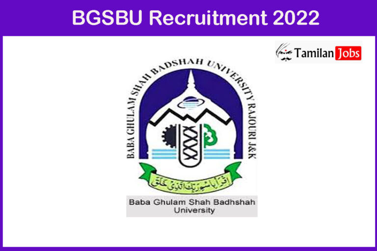 BGSBU Recruitment 2022