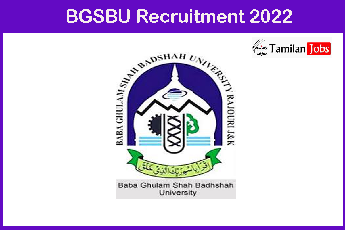 BGSBU Recruitment 2022