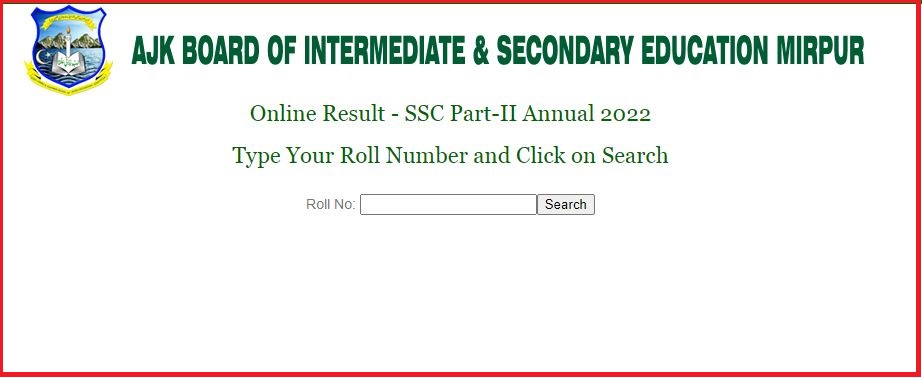 BISE AJK SSC Result 2022