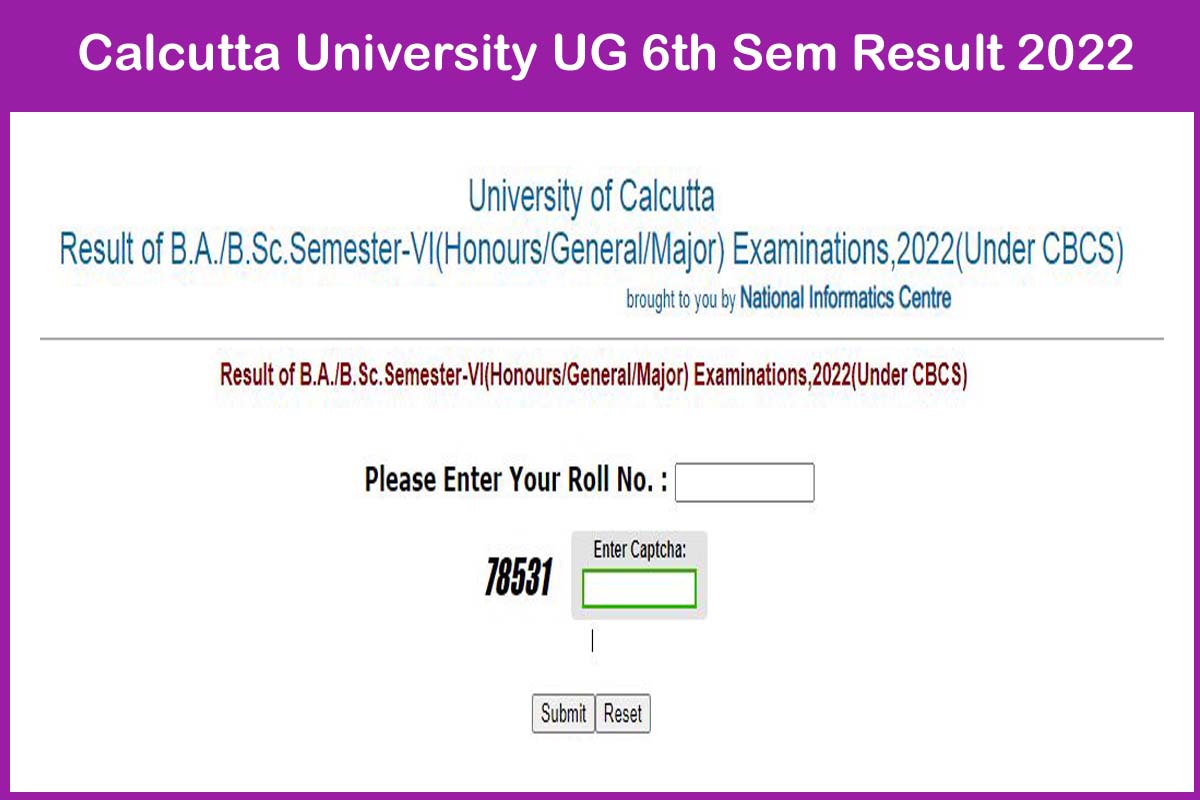 Calcutta University B.Com 6th Sem Result 2022