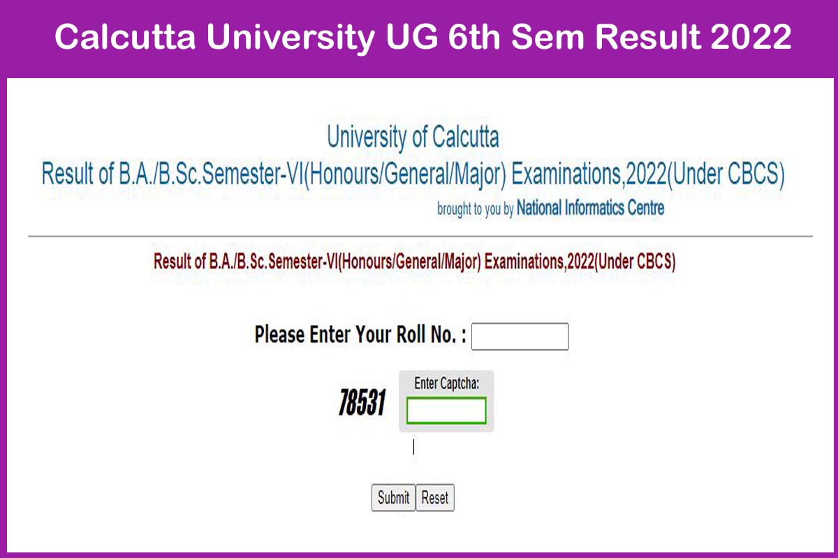 Calcutta University Ug 6Th Sem Result 2022