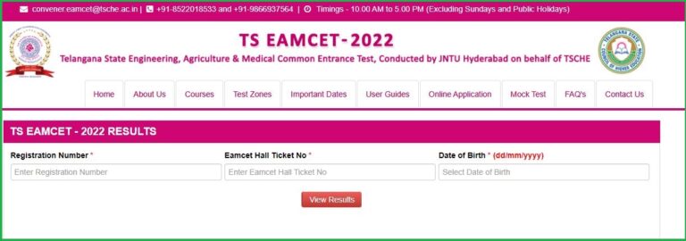 TS EAMCET Result 2022 Out Download Manabadi Score Card @ eamcet.tsche.ac.in